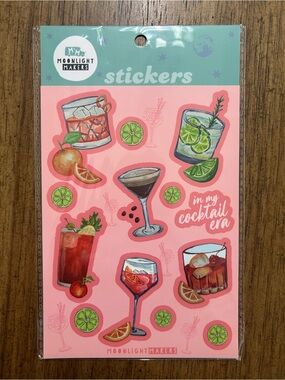Colorful sheet of cocktail stickers 🍹🍸🥃